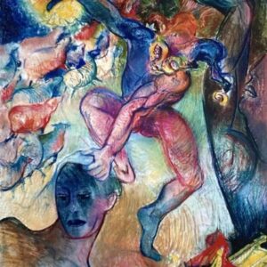 Zing mijn tranen weg. pastel 100x70 cm.