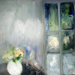 60-60cm. Olie/linnen