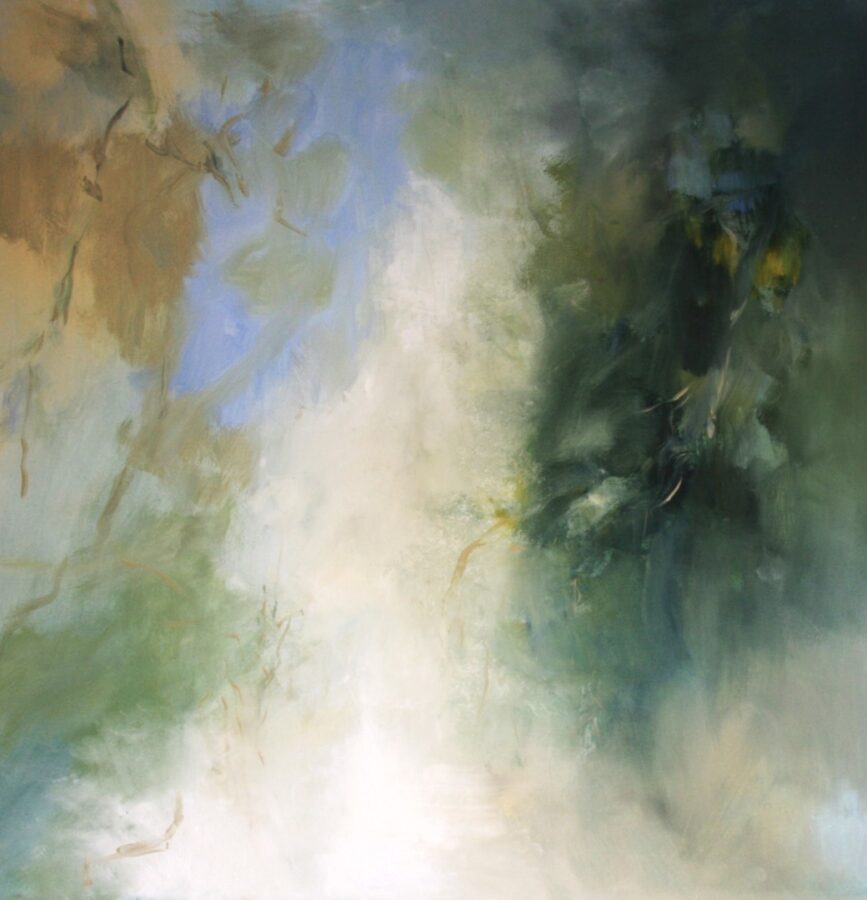 into the blue 80-80cm olie.linnen