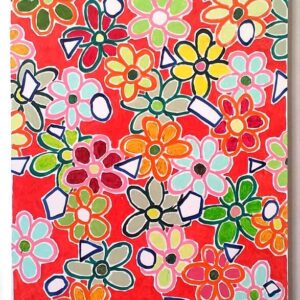 'Flower Power Revisited 2', 120x100cm, acrylverf op doek