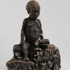 zwarte baby 28 -22 -18,5 cm terra cotta